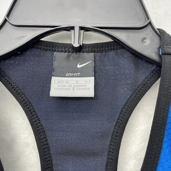 Nike Tank Top Women's Sz M Royal Blue Activewear V Neck DriFit Sleeveless Jersey - Picture 5 of 11